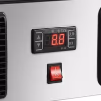 Countertop display fridge - 188L - 718mm - Double glazing - square - with 2 shelves - rear sliding glass doors