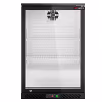Barski hladnjak - 600 mm - 126 l - s 1 staklena vrata - crna