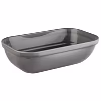 (6 adet) Gastronorm Küvet GN 1/4 - Melamin - EMMA - 1,5L - köşeli - 265x162mm - Derinlik:75mm - Gri