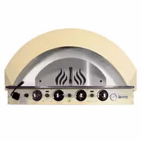 Gas Deck Pizza Oven - Single Deck - 9 x Ø30cm - Mechanical Controls - Cream Yellow - up to 400°C