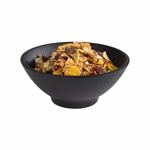 (6 adet) Kase - NERO - Melamin - 0,5L - köşeli - 160x160mm - Derinlik:65mm - Siyah