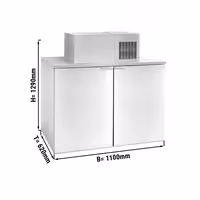 Rashladni ormar za pivske bačve s ugrađenim agregatom (monoblok) - 2x50 l bačve - 1100 x 620 mm