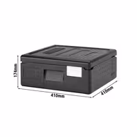 CAMBRO | CAM GOBOX® - Kutija za dostavu pizze sa unosom sa gornje strane - Za 2 pizze - Crna boja