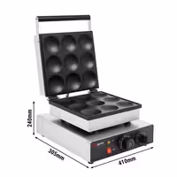 Gofrownica – pojedyncza – kształt: 9 pancake'ów amerykańskich – 1,75 kW – manualna