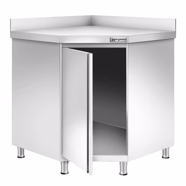 خزانة قاعدية ستانلس ستيل KOPENHAGEN PREMIUM - 1000x700mm - 1 أبواب مفصلية - مع حاجز خلفي