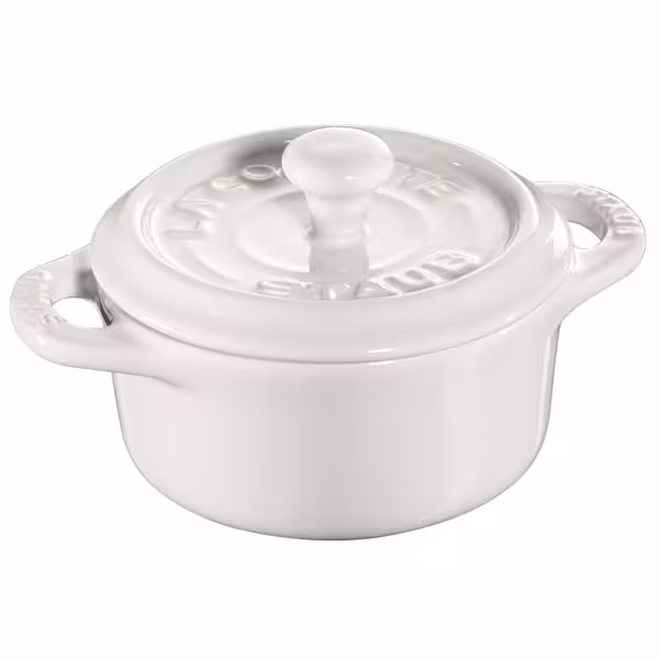 STAUB | CERAMIQUE - Mini Cocotte - Ø 100 mm - okrugla - keramička - čisto bijela