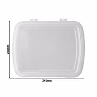 (60 pcs) Reusable Polypropylene Lid - 245x200mm - Clear - fits Reusable Bowls with 245x200mm
