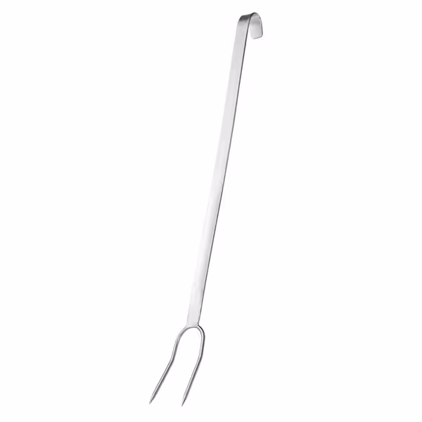 (4 bucăți) Furculiță pentru tranșat/carne – cu 2 dinți – Lungime: 700 mm