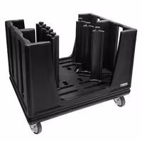 Dozator tanjura - bez grijanja - 985 x 760 x 900 mm - s kotačima & 6 podesivih pregrada - 180-480 tanjura - polietilen