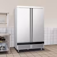 Hladnjak nehrđajući čelik (inox) PREMIUM - GN 2/1 - 1400 l - od -2 °C do +8 °C - s 2 vrata - ventilirano hlađenje, automatsko odmrzavanje