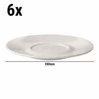 (6 adet) LUX - Fincan Tabağı - Ø180mm - Elfenbein