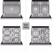 Compacte Koel- vrieswerkbank - -20/+8°C - 905mm - 2 laden - 2x GN 1/1 - incl. frietwarmer