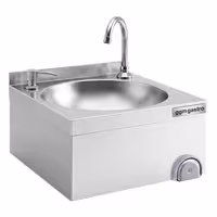 Hand Wash Sink – with tap, soap dispenser, knee-operated control and rim