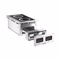 Induktsioonpliit - 400x765 mm - 6,0 kW - 2 keeduala - integreeritav