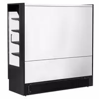 Commercial multideck display fridge - 1940mm - 893L - with 4 sliding glass doors & 4 shelves - Black