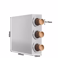 Cup Dispenser - Stainless Steel - with 3 dispensers