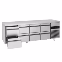 Rashladni pult PREMIUM - 2330x700 mm - 632 l - s 8 ladica - Ventilirano hlađenje