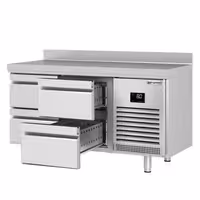 Aukstuma galds PREMIUM PLUS - 1468x600 mm - 250 l - ar 4 atvilktnēm - Ar apmali
