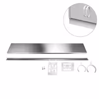 Inox postolje - inox - 600x125x13 mm - kompatibilno sa serijom ASK / GSK / SSK