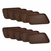 (10 kom) Poslužavnik za kantinu - ABS plastika - 460x360 mm - Visina: 20 mm - Smeđi - s protukliznom površinom