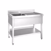 Sudoper PREMIUM - 1000x600 mm - s donjom policom - s 1 koritom - korito lijevo - inox