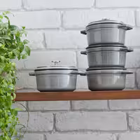 STAUB | Cocotte Round Enamelled Cast Iron Casserole Dish – Ø 200 mm – Graphite Grey