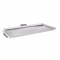 Platou servire - oțel inoxidabil - dreptunghiular - cu margine - 820x270 mm