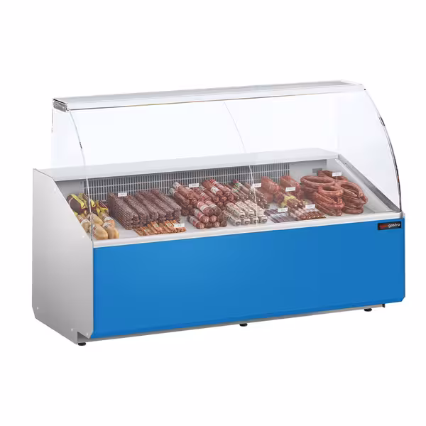 Serve Over Counter - 1881x979mm - front panel light blue - capacity 387 litres