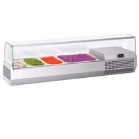 Countertop Prep Well / Refrigerated Topping Unit PREMIUM PLUS - 1328x450mm - 5x GN 1/4