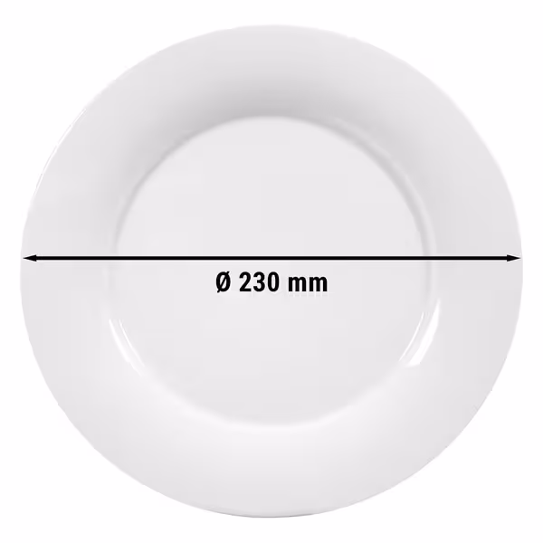 (6 adet) SELTMANN WEIDEN | Tabak - düz - Ø 230 mm - Beyaz/Sade