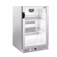 Barski hladnjak - 600 mm - 125 l - s 1 staklena vrata - inox