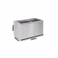 Postolje za aparate za točenje umaka - SEK2 - inox - 340x180x220 mm - za 2x 2 l - kompatibilno s SEK2