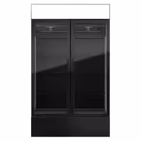 (2 tk) Joogikülmik - 2400 mm - 2.400 l - raamita klaasuks - 4 klaasuksega - valguskastiga - LED-valgustus - must