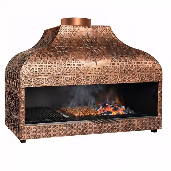 Copper Charcoal Grill - Enclosed - 1500mm