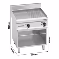 Griddle elettriku - 8 kW - lixx u bil-kanal - inkluż stand