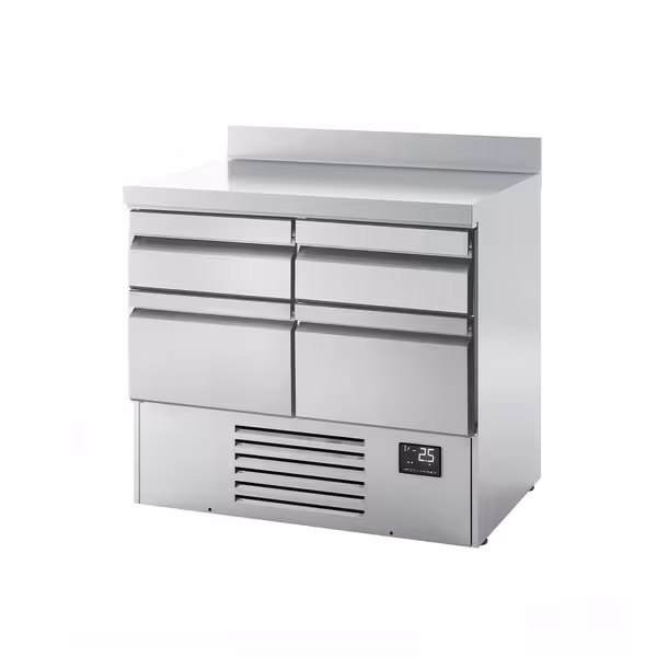 Rashladni pult PREMIUM PLUS - 978x700 mm - 230 l - Ventilirano hlađenje - s 4 ladica - Podignuti rub