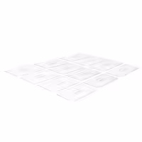 (12 db) Polikarbonát GN 1/1 fedő - 530x325 mm - átlátszó