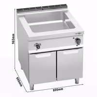 Toplovodna kupka električna - 3,2 kW - 2x GN 1/1 + 1x GN 1/3 - s odvodnim ventilom
