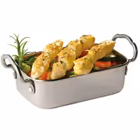 (6 adet) Mini Sunum Tavası SNACKHOLDER - 6 parçalı set - paslanmaz çelik - 0,5L - 175x95mm