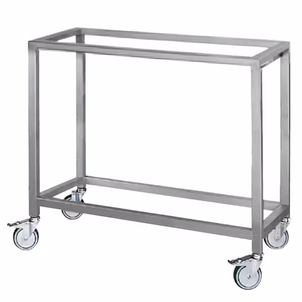 Mobile Open Stand  EHKM & GHKM - 1190x480x883mm - Stainless Steel - with Wheels - for Hähnchengrills