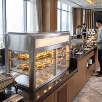 Countertop display fridge Self-Service - 350L - 1400mm - Double glazing - square - with 2 shelves - rear sliding doors