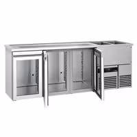 Pivski šank PREMIUM - 2500x700 mm - 3 Staklena vrata