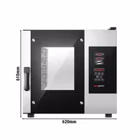 Commercial Electric Combi Oven - Digital Controls - 5x GN 2/3 - incl. Core temperature probe, HACCP monitoring, USB