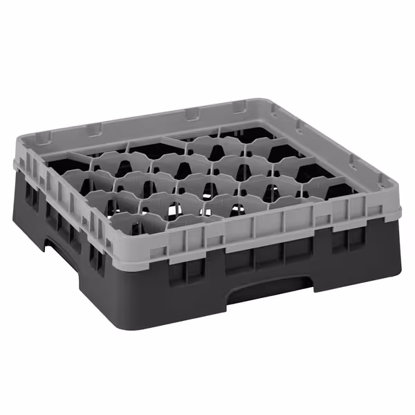 CAMBRO | CAMRACK® – Glasdiskkorg 1/1 – 20 fack – med 1 förlängare – 500x500 mm – Svart