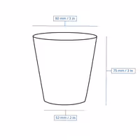 (1000 pcs) Reusable Lid - Transparent - fits 100ml Deli Cup