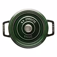STAUB | Cocotte Round Enamelled Cast Iron Casserole Dish – Ø 180 mm – Basil Green