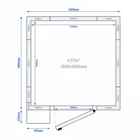Inox rashladna komora - 1800x1800 mm - 4,97 m³ - uklj. rashladni agregat - -2/+8 °C