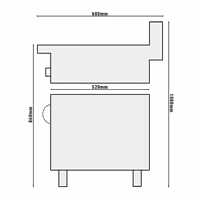 Semleges elem - 400 mm - fiókkal - alsó szekrénnyel, 1 ajtóval