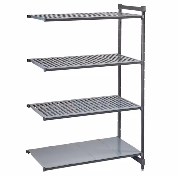 CAMBRO | Camshelving® - Basics Plus - رف تمديد - 718 مم - مزوّد بـ 3 أرفف شبكية ورف واحد مغلق