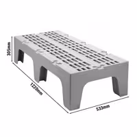 CAMBRO | Serija S - Skladišna baza za teški teret - 1220 mm - Sa perforiranom površinom - Točkasto siva boja